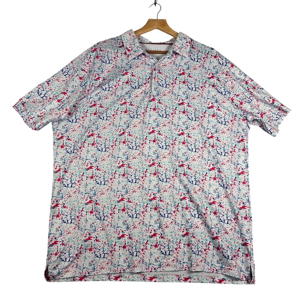 Maelreg Paint Splatter Design Performance Polo Shirt